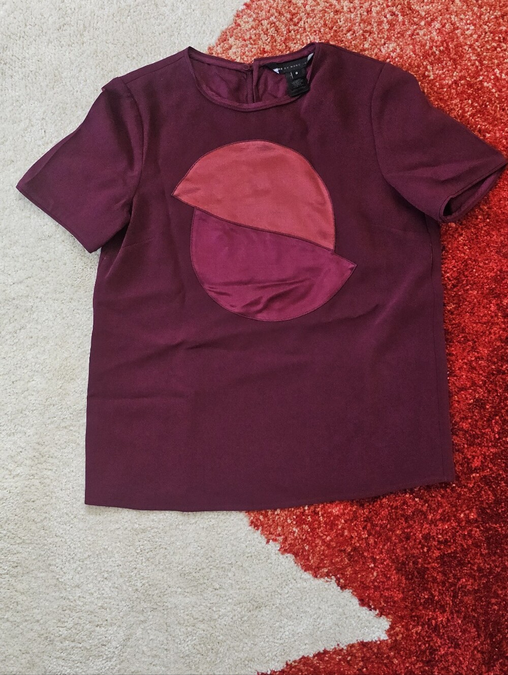Marc by Marc Jacobs Deep Plum Sunrise Crewneck Blouse TOP